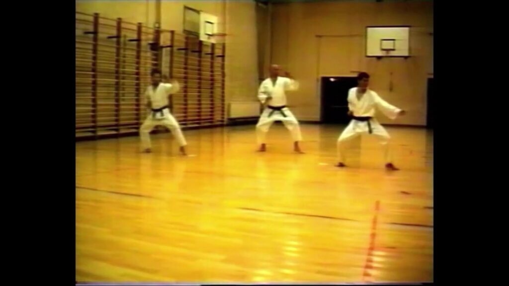 Kata Wado-Ryu Pin-An Nidan door Thong ,Phuc en Philippe vanMetamorphose club de Seraing in de jaren 1980.