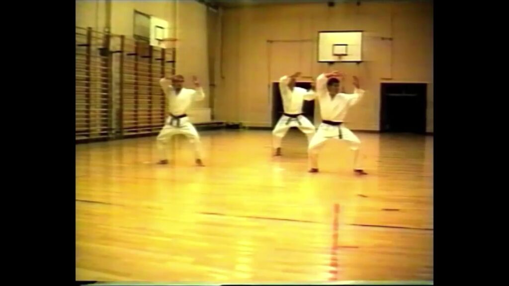 Kata Wado-Ryu Pin-An Yodan par Thong et Phuc et Philippe du Metamorphose club de Seraing dans les années 1980.