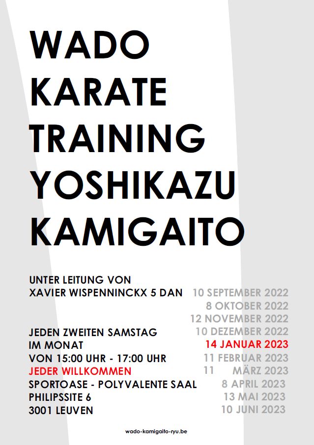 Wado-ryu karate-Praktikum14-01-2023